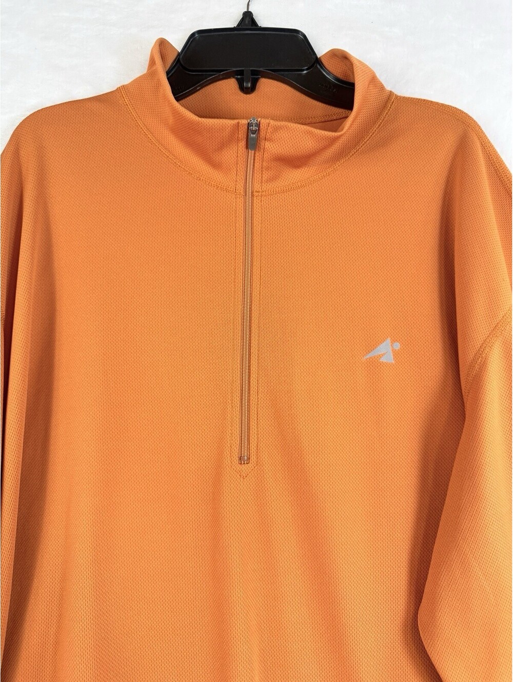 Eastern Mountain Sports 1/2 Zip Shirt XL Techwick Orange Mock Long Sleeve Mens
